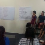 Presentation by youth after group discussion